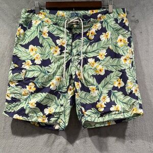 J.Crew Swim Trunks Mens Size 33 Floral Cargo 9”Board Shorts